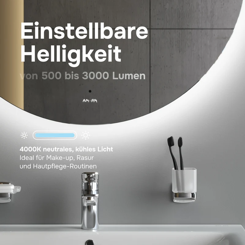 LED-Badspiegel Hit 80 cm, dimmbar, Touchless, Anti-Beschlag – MTAMOX40801S
