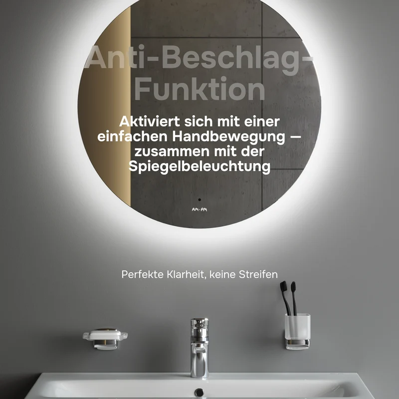 LED-Badspiegel Hit 60 cm, dimmbar, Touchless, Anti-Beschlag – MTAMOX40601S