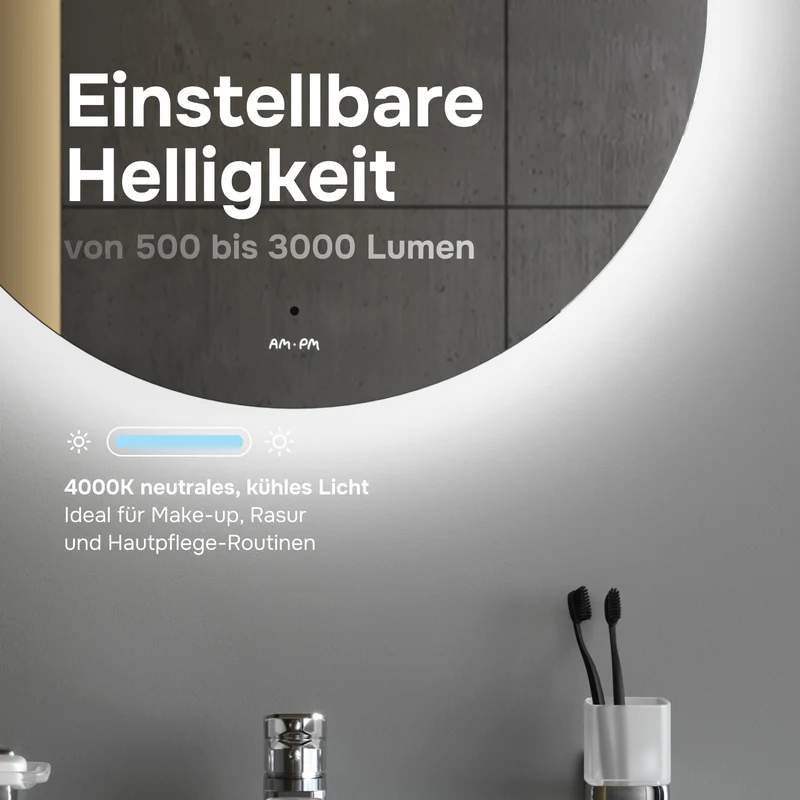 LED-Badspiegel Hit 60 cm, dimmbar, Touchless, Anti-Beschlag – MTAMOX40601S