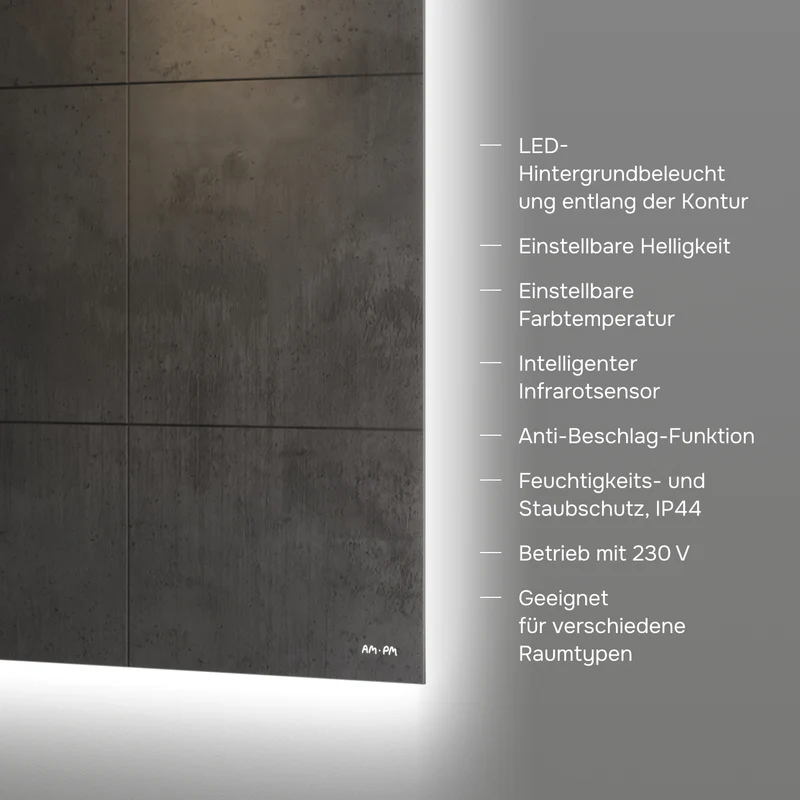 LED-Badspiegel Hit 100 cm, dimmbar, Touchless, Anti-Beschlag – MTAMOX11001S