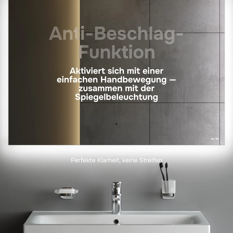 LED-Badspiegel Hit 100 cm, dimmbar, Touchless, Anti-Beschlag – MTAMOX11001S