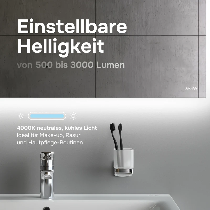 LED-Badspiegel Hit 100 cm, dimmbar, Touchless, Anti-Beschlag – MTAMOX11001S
