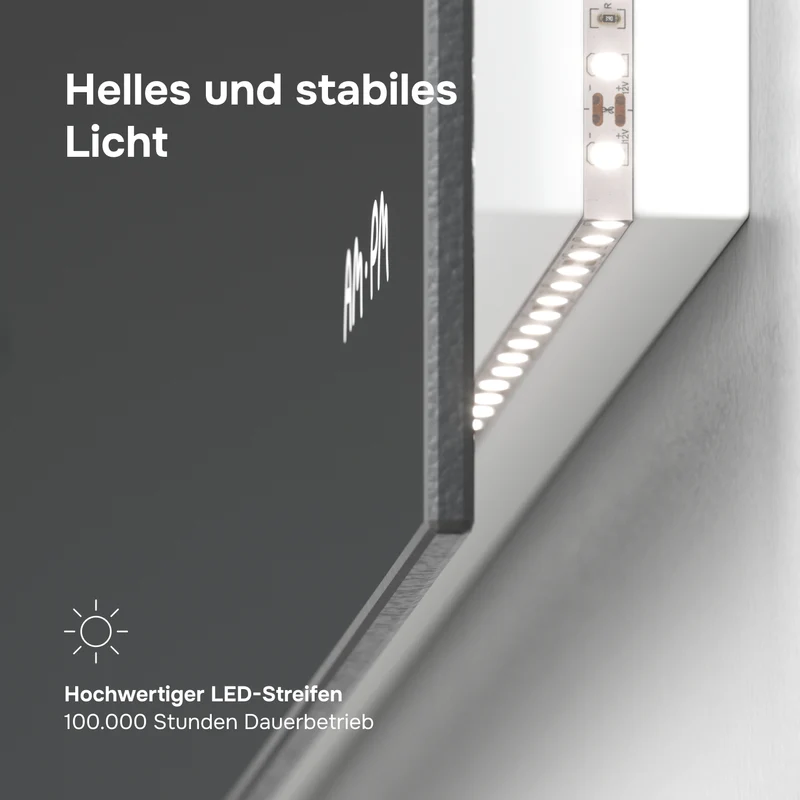 LED-Badspiegel Hit 100 cm, dimmbar, Touchless, Anti-Beschlag – MTAMOX11001S