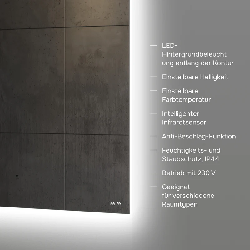 LED-Badspiegel Hit 80 cm, dimmbar, Touchless, Anti-Beschlag – MTAMOX10801S