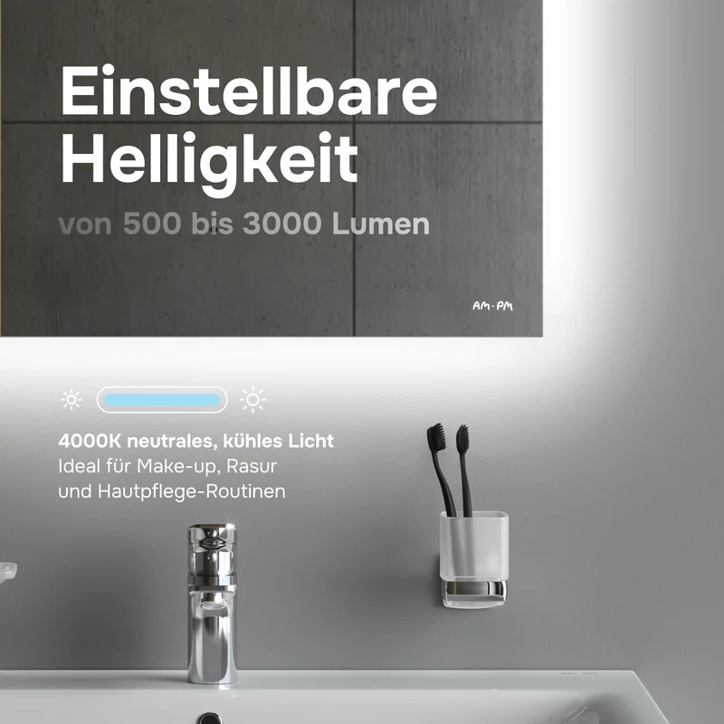 LED-Badspiegel Hit 60 cm, dimmbar, Touchless, Anti-Beschlag – MTAMOX10601S
