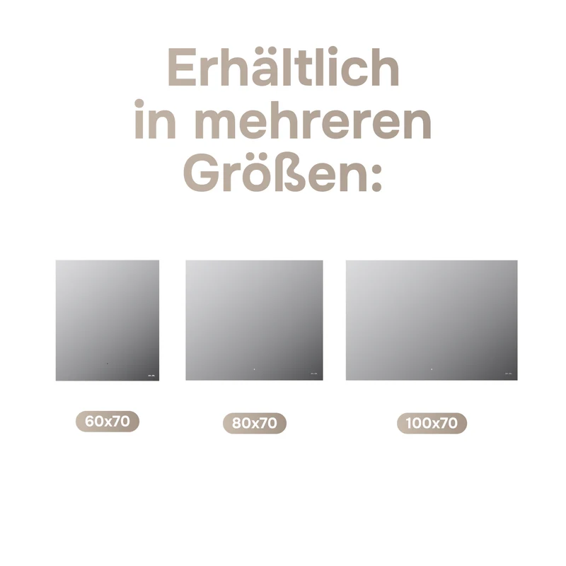 LED-Badspiegel Hit 60 cm, dimmbar, Touchless, Anti-Beschlag – MTAMOX10601S