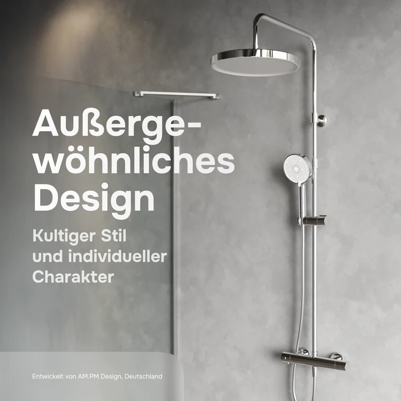Duschsystem Play mit Thermostat und Regendusche – F078Z400