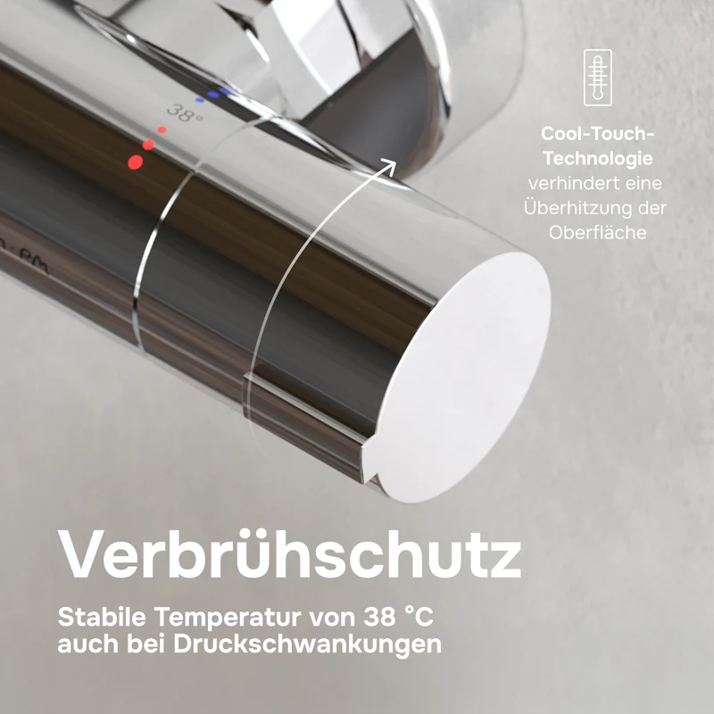 Duschsystem Play mit Thermostat und Regendusche – F078Z400