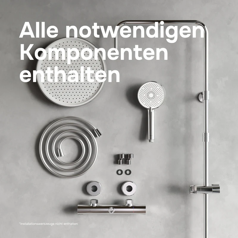 Duschsystem Play mit Thermostat und Regendusche – F078Z400