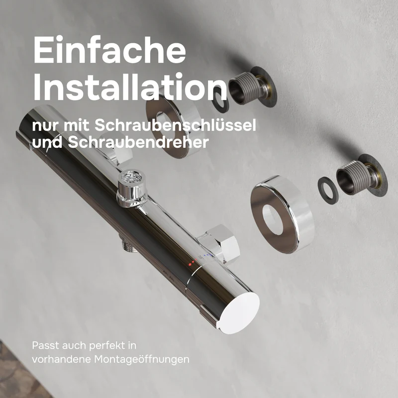 Duschsystem Play mit Thermostat und Regendusche – F078Z400