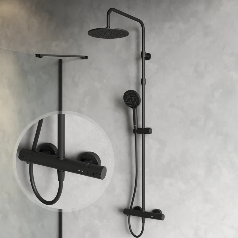 Duschsystem Play mit Thermostat und Regendusche – F078Y422