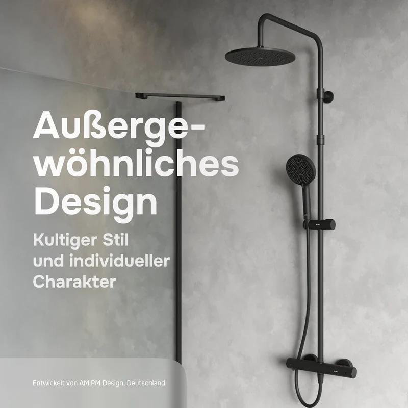 Duschsystem Play mit Thermostat und Regendusche – F078Y422