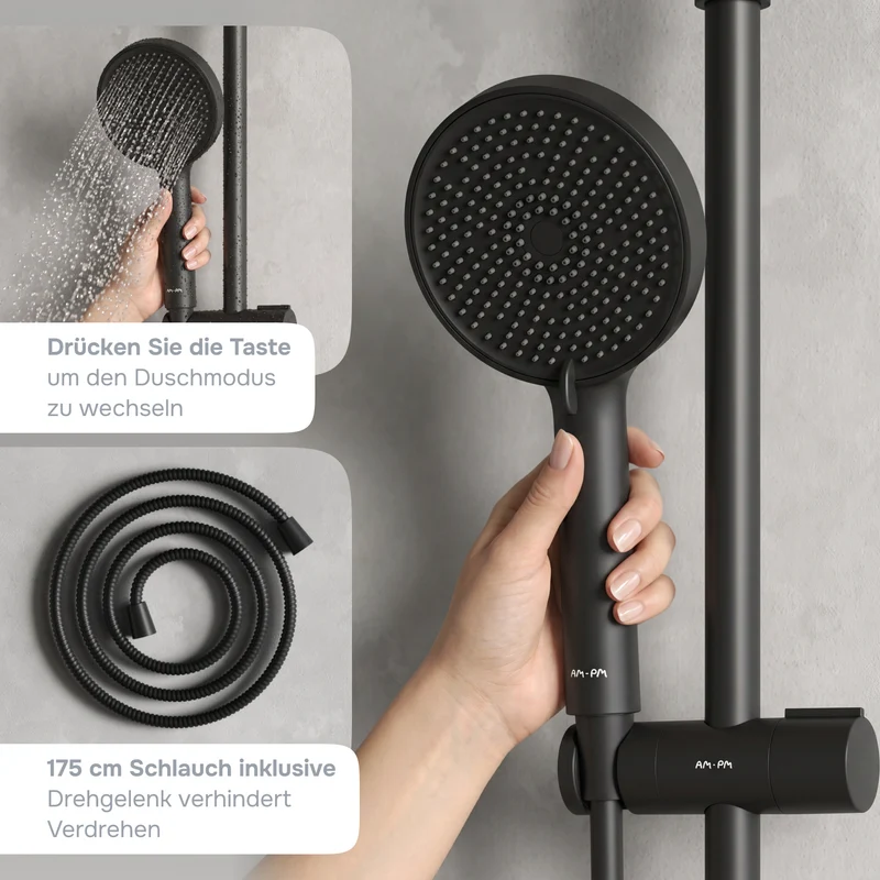 Duschsystem Play mit Thermostat und Regendusche – F078Y422