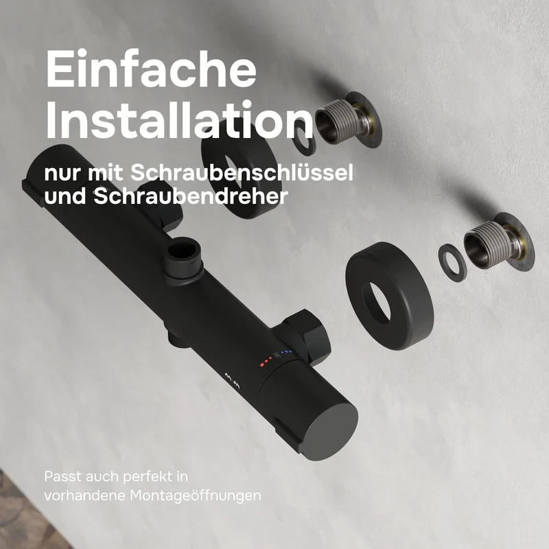 Duschsystem Play mit Thermostat und Regendusche – F078Y422