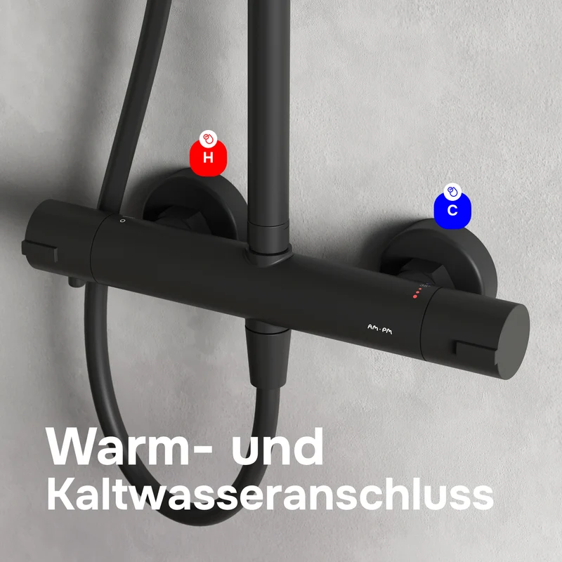 Duschsystem Play mit Thermostat und Regendusche – F078Y422