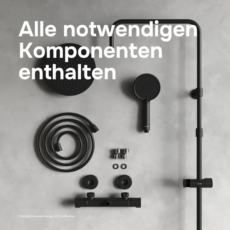 Duschsystem Play mit Thermostat und Regendusche – F078Y422