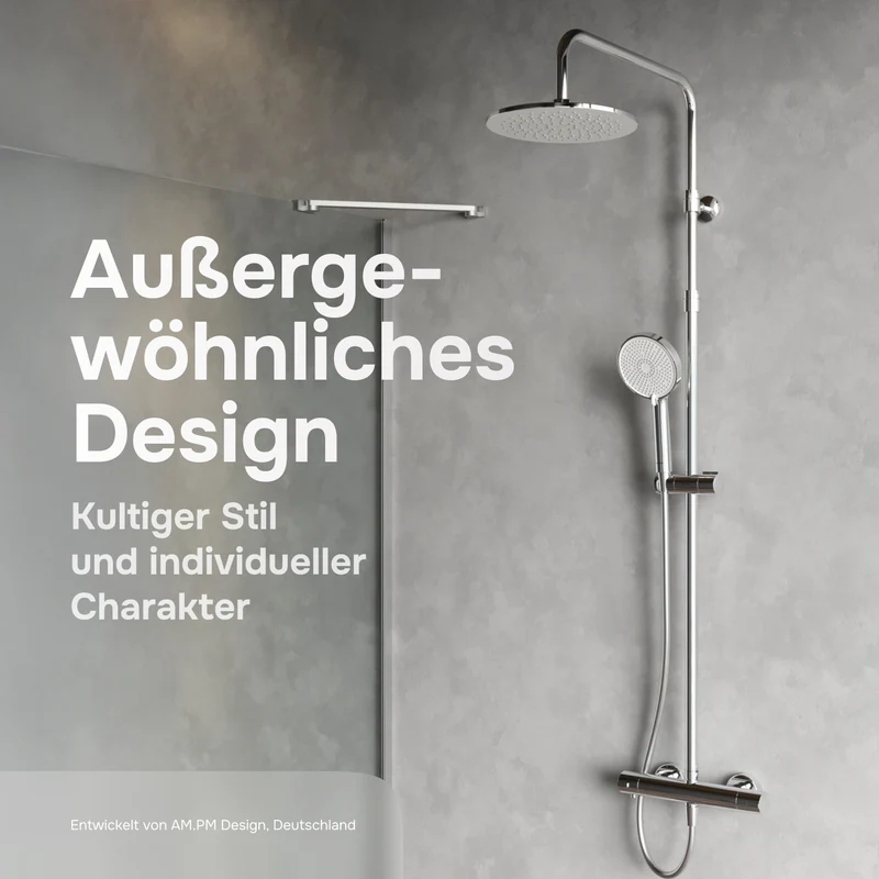 Duschsystem Play mit Thermostat und Regendusche – F078Y400