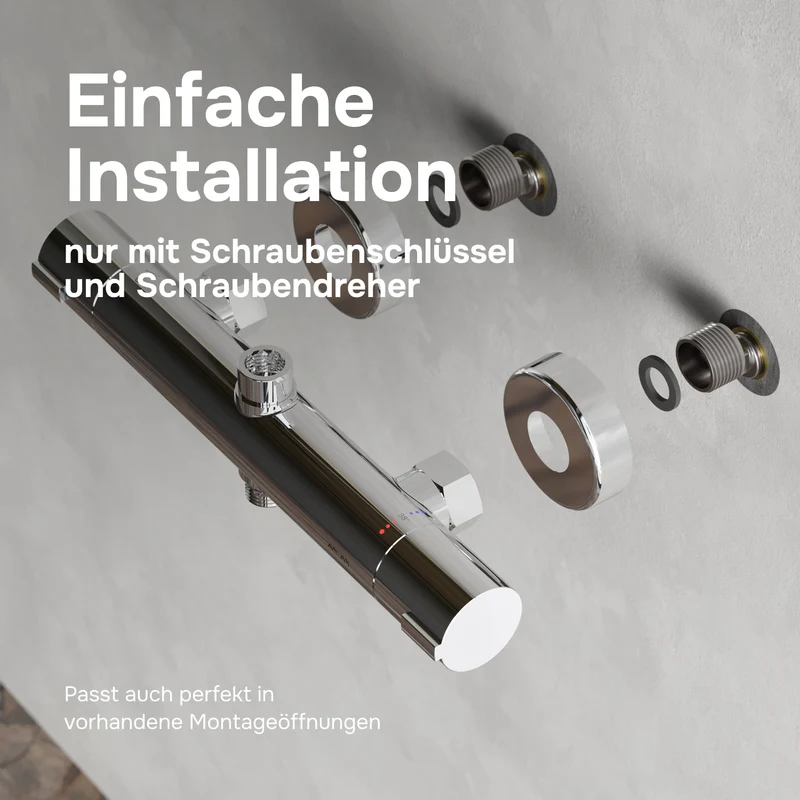 Duschsystem Play mit Thermostat und Regendusche – F078Y400