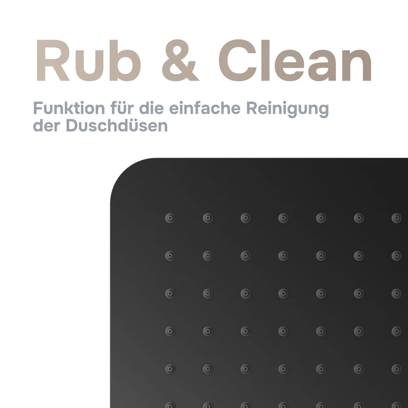Duschsystem Play mit Regendusche, Schwarz – F078X022