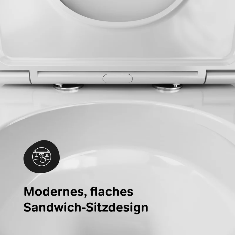 Wand-WC Func AquaSpin spülrandlos mit WC-Sitz – CFA1902PSC