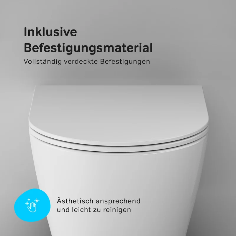 Wand-WC Func AquaSpin spülrandlos mit WC-Sitz – CFA1902PSC