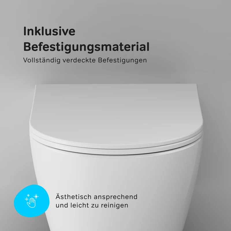 Wand-WC Func AquaSpin spülrandlos mit WC-Sitz – CFA1903PSC
