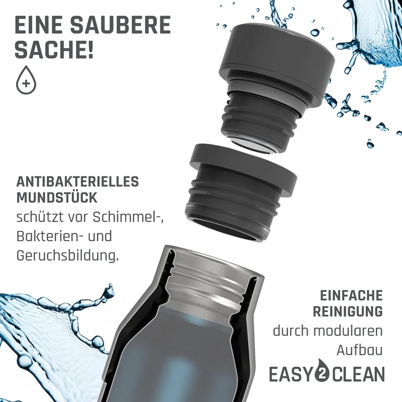boddels PULLE Trinkflasche 1,0 l isoliert weiß/taupe
