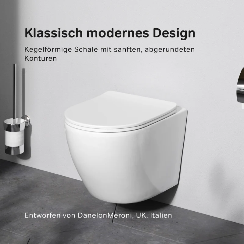 WC-Komplettset Like mit Vorwandelement und weißer Betätigungsplatte – IIS90201.LA1900