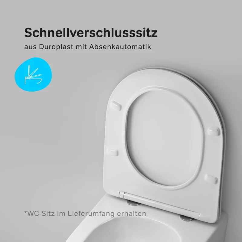 WC-Komplettset Like mit Vorwandelement und weißer Betätigungsplatte – IIS90201.LA1900