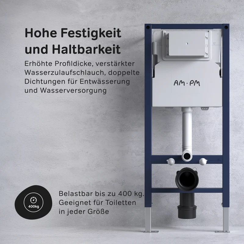 WC-Komplettset Like mit Vorwandelement und Betätigungsplatte in Chrom – IIS90151.LA1900