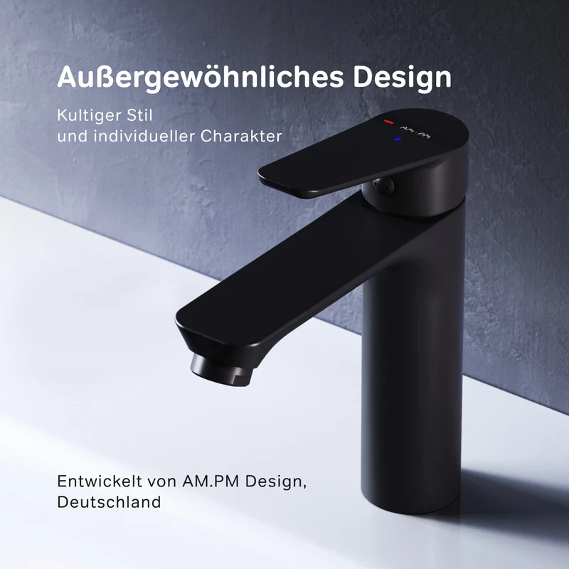 Waschtischarmatur Hit mit EcoStart, Schwarz – FTA02822