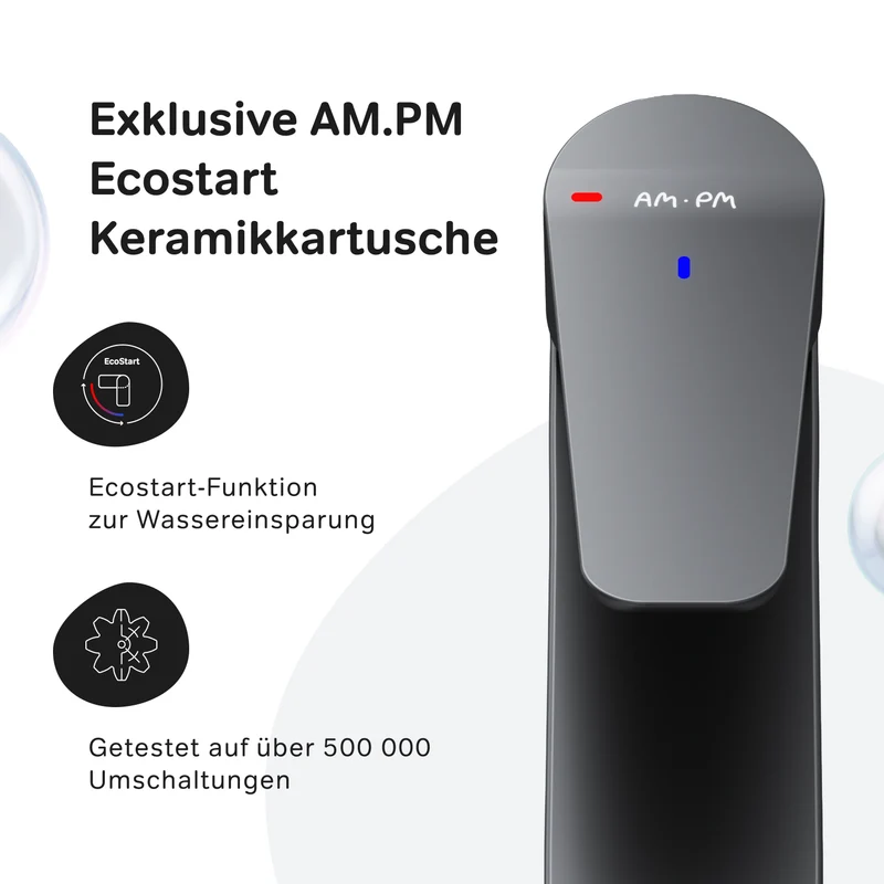 Waschtischarmatur Hit mit EcoStart, Schwarz – FTA02822