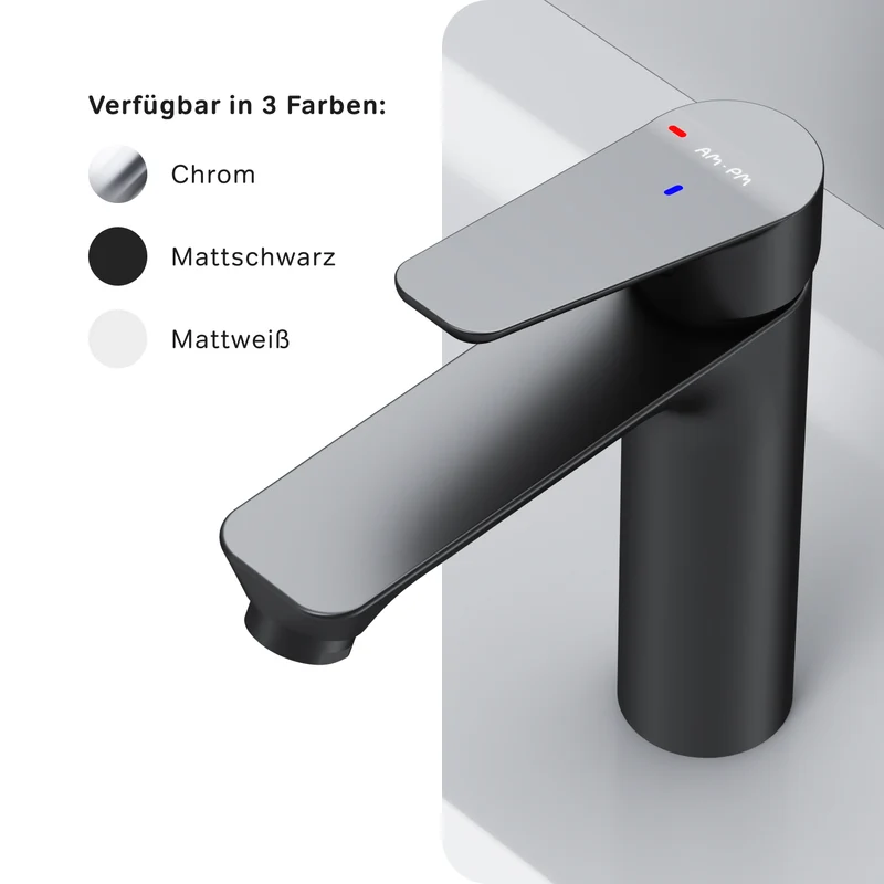 Waschtischarmatur Hit mit EcoStart, Schwarz – FTA02822