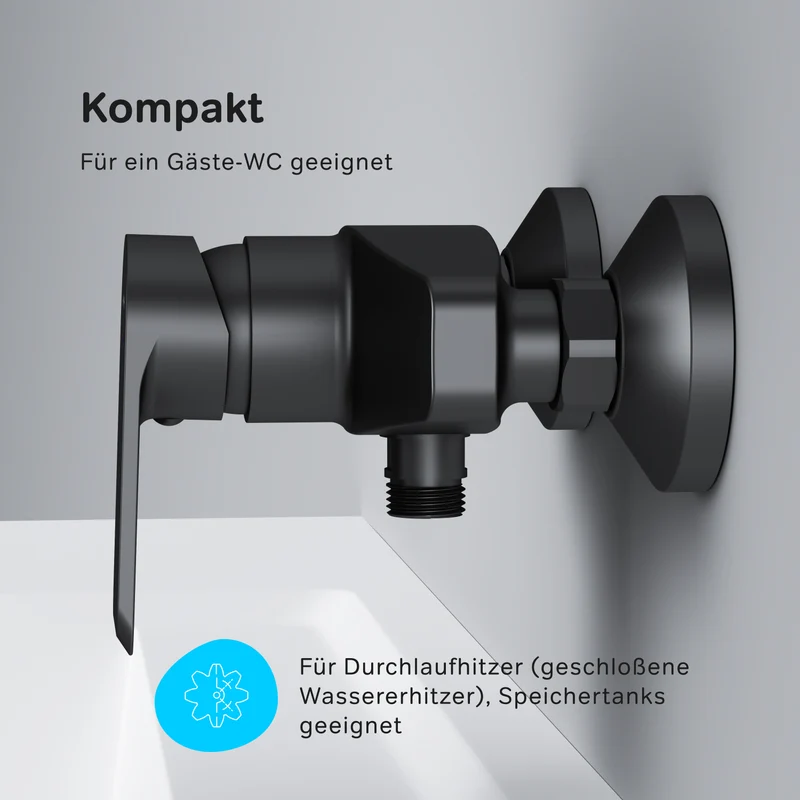 Duscharmatur Flash, Schwarz – FNA20022