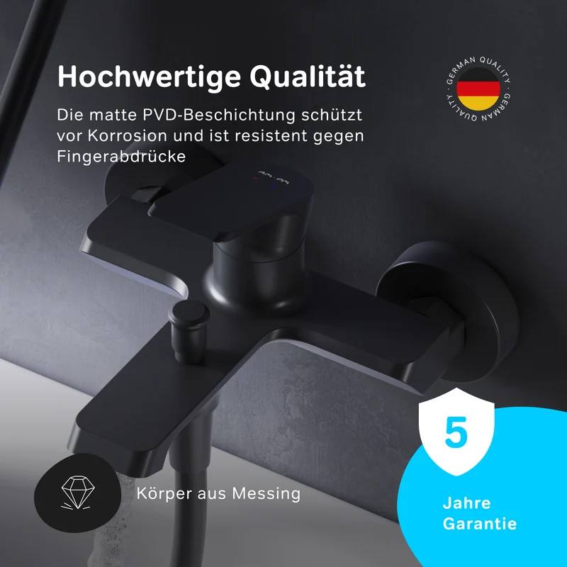 Wannenarmatur Flash, Schwarz – FNA10022
