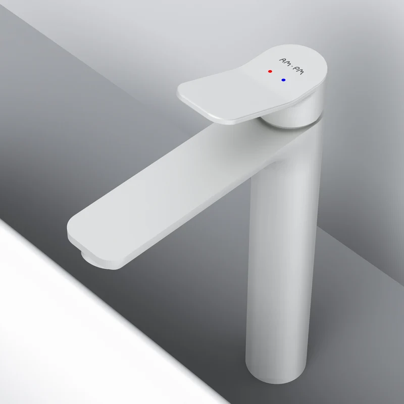 Hohe Waschtischarmatur X-Joy mit Klick-Ablaufgarnitur, Weiß – FXA92233