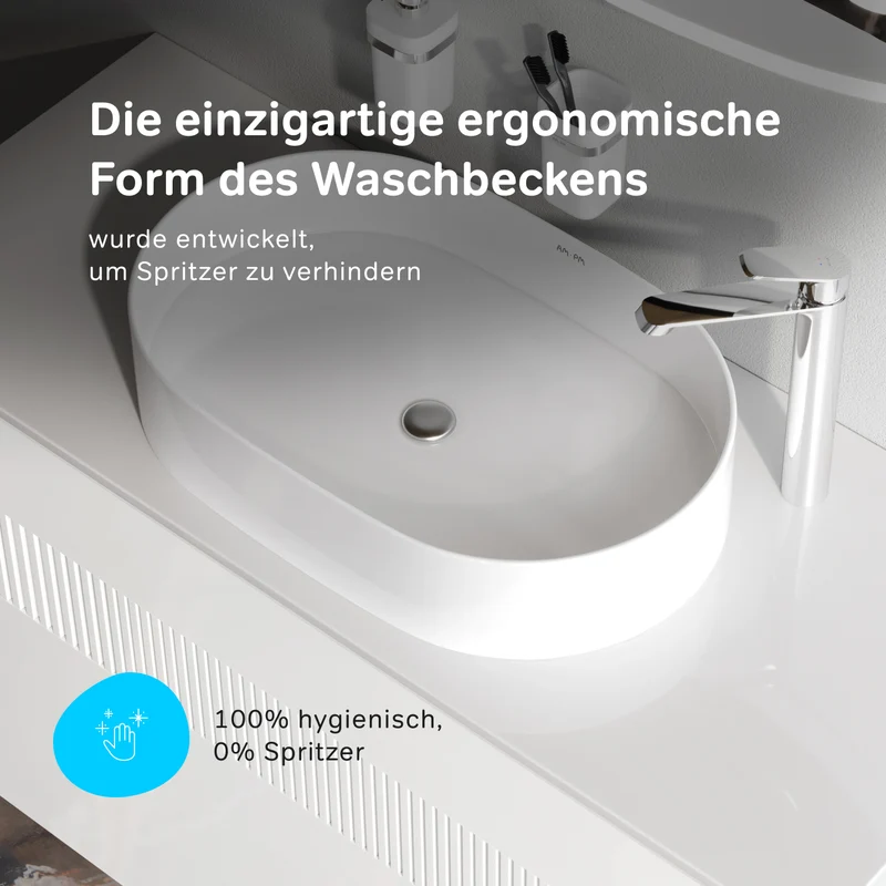 Aufsatzwaschbecken Func 61 cm – MFAWCC20610WG