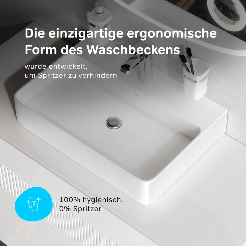 Aufsatzwaschbecken Func 60 cm – MFAWCC10601WG