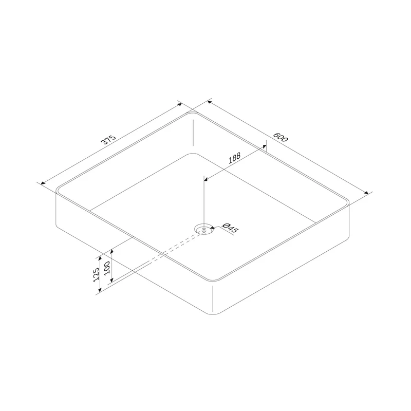 Aufsatzwaschbecken Func 60 cm – MFAWCC10600WG