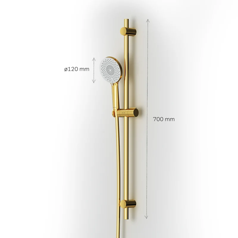 DuschSet X-Joy Brausegarnitur Stangenbrause-Set, Gold – F01XA099
