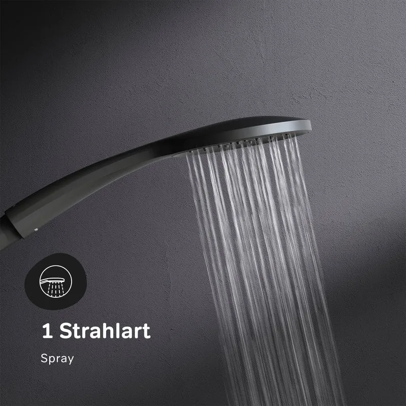 Duschsystem Hit mit Regendusche, Schwarz – F07TB022