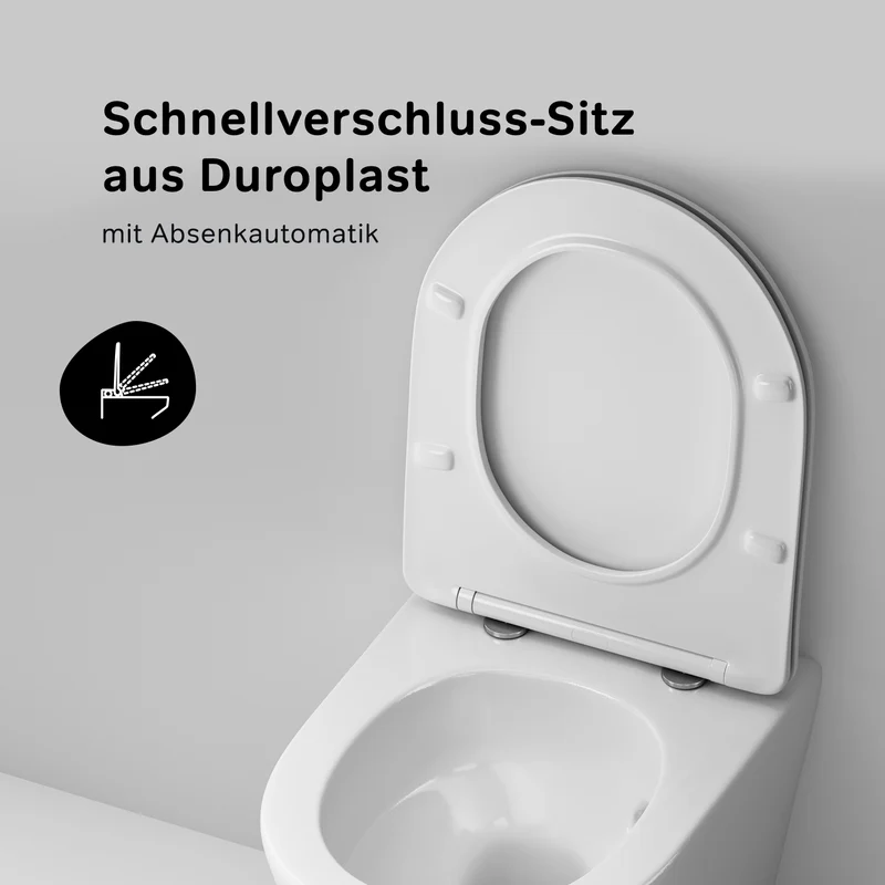 WC-Komplettset Spike mit Vorwandelement und Betätigungsplatte in Chrom – IIS90251.PA1900