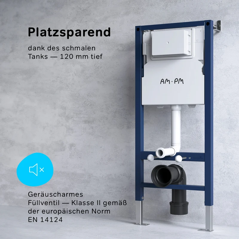 WC-Komplettset X-Joy mit Vorwandelement und Betätigungsplatte in Chrom – IIS90251.XA1700