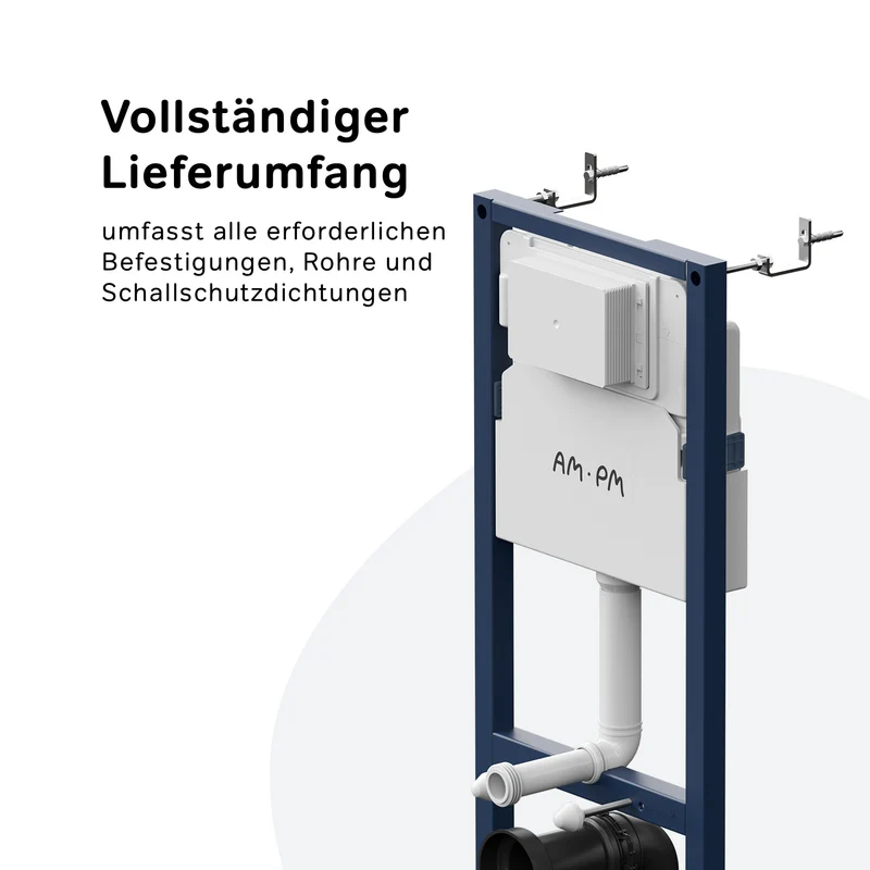 WC-Komplettset X-Joy mit Vorwandelement und Betätigungsplatte in Chrom – IIS90251.XA1700
