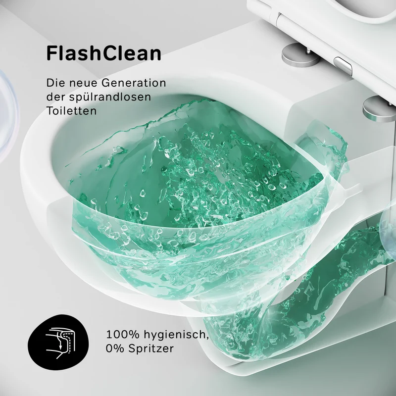 WC-Komplettset Hit mit Vorwandelement und Betätigungsplatte in Chrom – IIS90251.TA1700