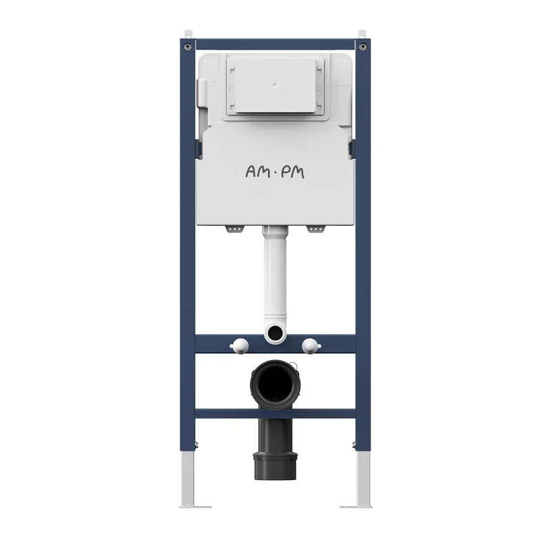WC-Komplettset Hit mit Vorwandelement und schwarzer Betätigungsplatte – IIS90138.TA1700