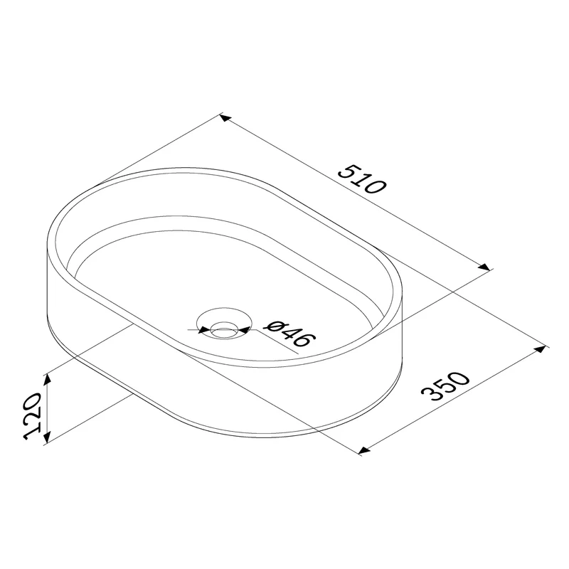 Aufsatzwaschbecken Func 51 cm – MFAWCC20500WG