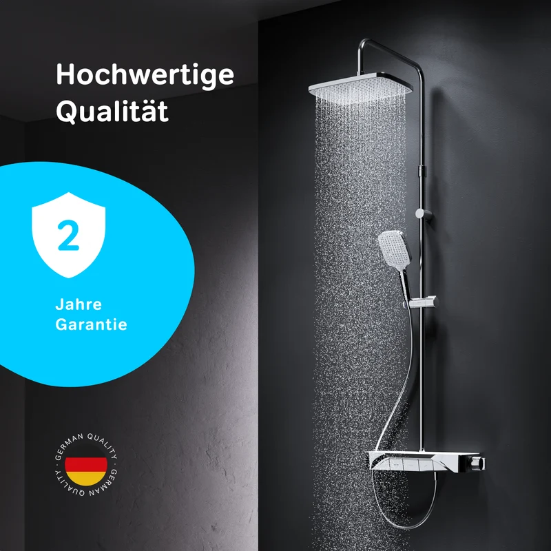 Duschsystem Func mit Thermostat und Regendusche – F07FA200
