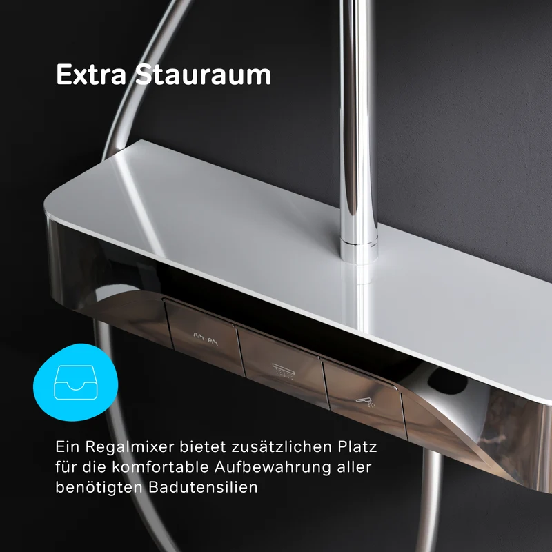 Duschsystem Func mit Thermostat und Regendusche – F07FA200