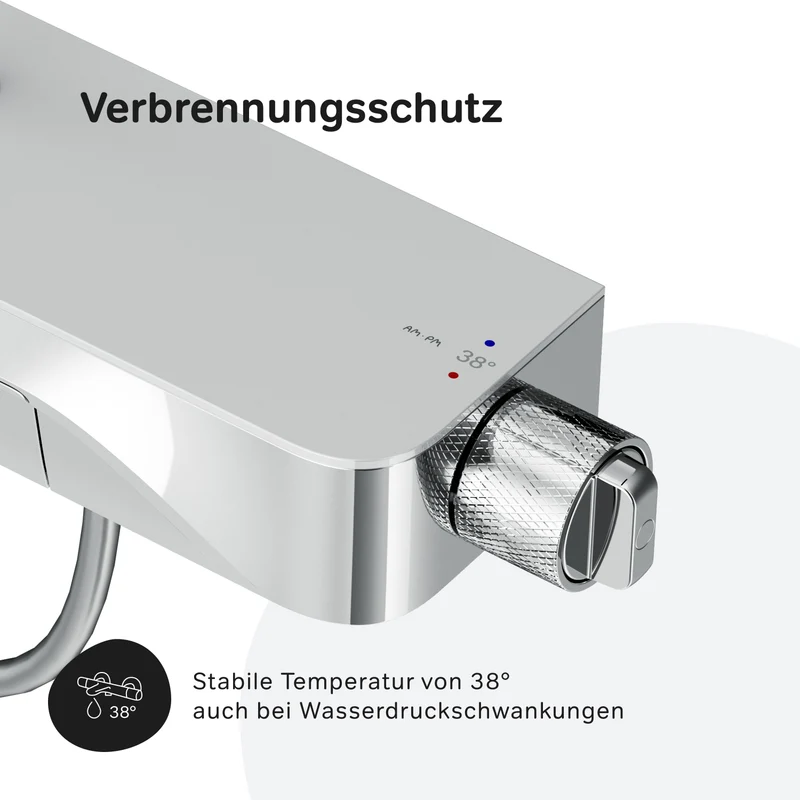 Duschsystem Func mit Thermostat und Regendusche – F07FA200